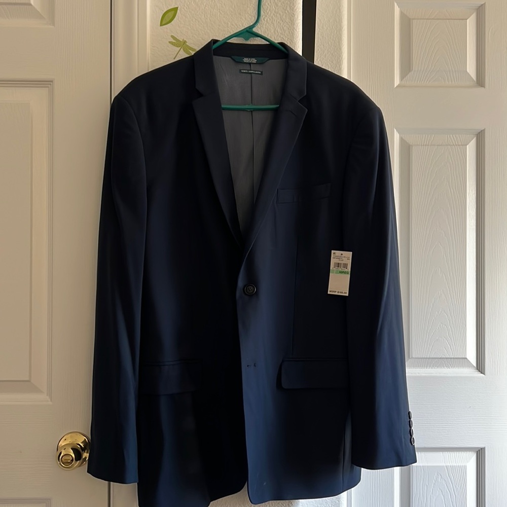 Perry Ellis Navy Blue men’s blazer new 46 R